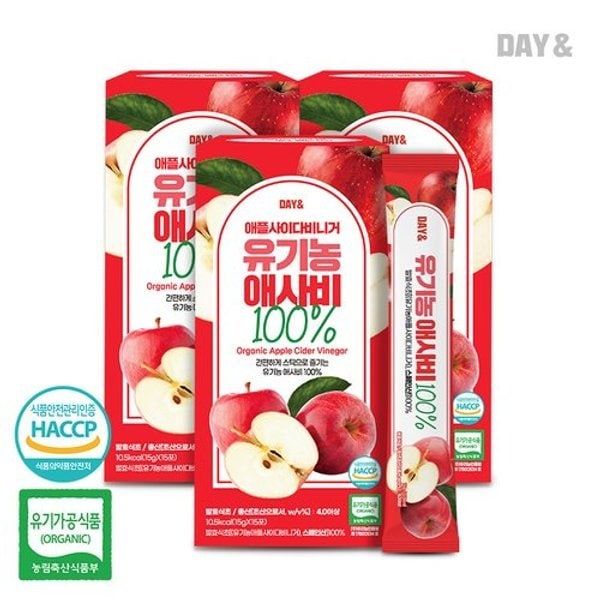 데이앤 애플사이다비니거 유기농 애사비 100 15포 3박스