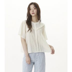 프릴 핀턱 블라우스 (PR2WB507)