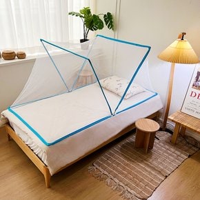 [NEW 최신형] TSi 원터치 모기장 대형 침대 바닥 접이식 텐트 아기 유아 사각 폴딩 싱글