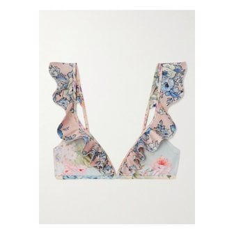 짐머만 할리데이 러플 플로럴 프린트 비키니 탑 멀티컬러 1647597338418784