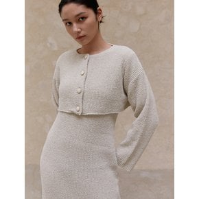 TWS BOUCLE CROP CARDIGAN DRESS _3 COLOR