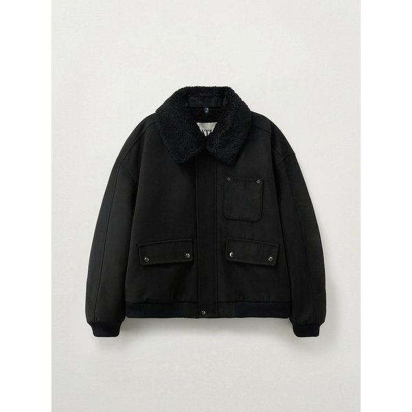 신세틱 스웨이드 블루종 점퍼_블랙