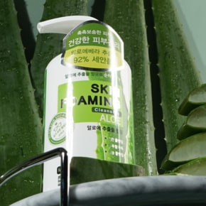 Ro 보송한 촉촉 피부 지친 알로에 클렌징폼 500ml 업