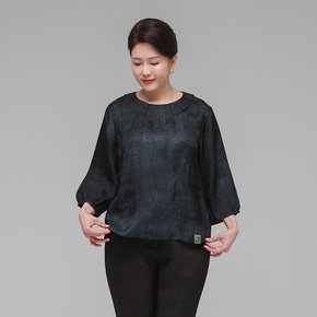 더하랑 소담드리 여름 인견 블라우스 먹색