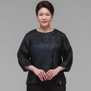 더하랑 소담드리 여름 인견 블라우스 먹색