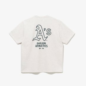 (스타필드 하남) MLB 오클랜드 애슬레틱스 레터링 티셔츠 오트밀 / 14179158