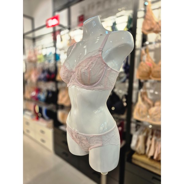 [시흥점] S 비너스) 오르화 홑겹 데미 브라, 망레이스 팬티 세트 OBR7859+OPT7859S-PK