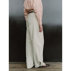 TIS CURVED COTTON PANTS_2COLORS