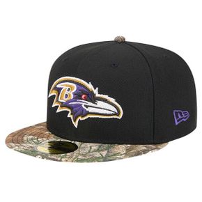 [해외] 1080138 NFL [볼티모어 레이븐스] Black Active TwoTone Camo 59FIFTY Fitted Hat