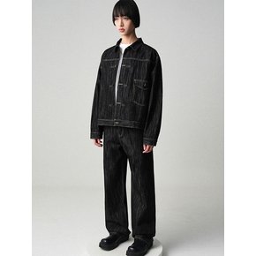 Normal Backpocket Nonfade Denim Jacket  BLACK