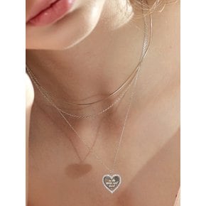 LETTERING HEART COIN NECKLACE