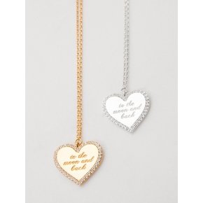 LETTERING HEART COIN NECKLACE