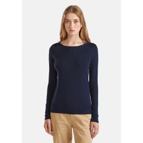 5114707 United Colors of Benetton IN PURE - Long sleeved top blue