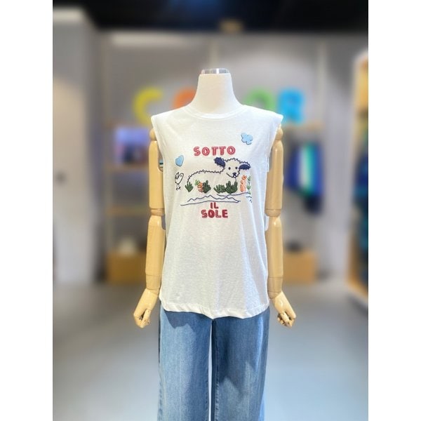 [여주점] 자수 슬리브리스 티셔츠 (BATSA9631)