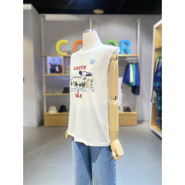 [여주점] 자수 슬리브리스 티셔츠 (BATSA9631)