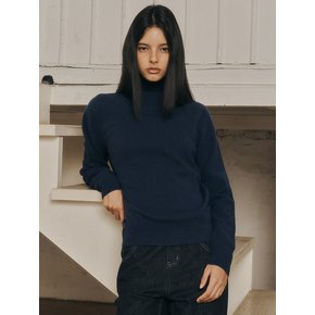 AR_Half turtleneck knit top_NAVY