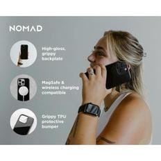 NOMAD 폰 15 프로 스포츠 케이스 블랙 - 아이폰 15 프로 케이스 Magsafe 충전 호환 아이폰 15 프로용 폰