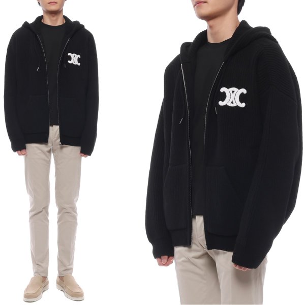 [부산점] 25FW 남성 트리옹프 자수 후드 집업 (RY0JF0ZTQ 38NO 25F)