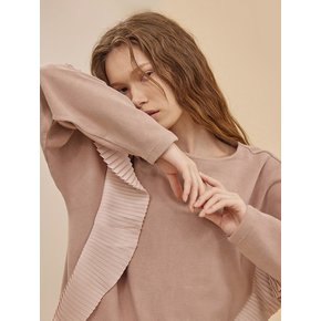 Oversized Fit Pleats Sweater_ROSE PINK