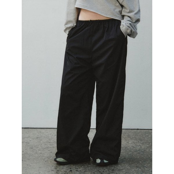Volume Wide Drawstring Pants_CTB562(Black)