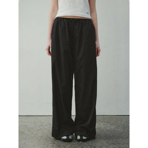 Volume Wide Drawstring Pants_CTB562(Black)