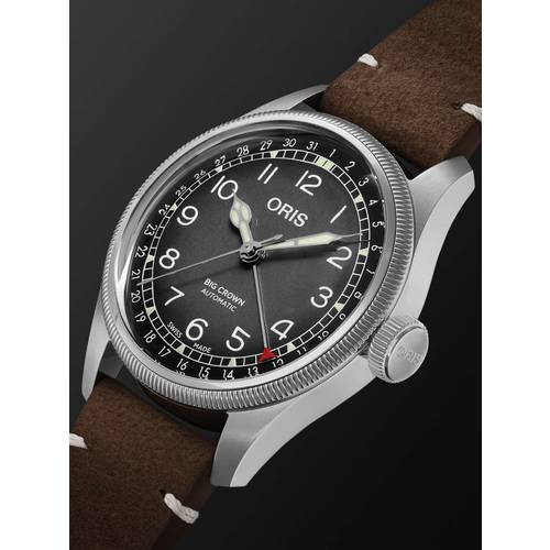 [해외배송] 체르보 VOLANTE 빅 크라운 POINTER DATE 오토매틱 38MM 스테인레스 스틸 B0080105784