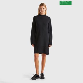 Rib block midi knit dress 4F 1244DV022_P431847893