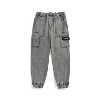 내셔널지오그래픽키즈 K233UPT960 데님 카고 조거 팬츠 GREY