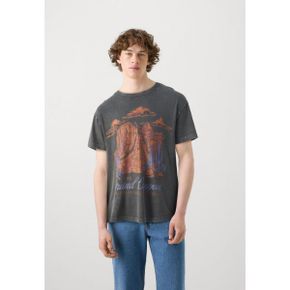 4991991 Abercrombie  Fitch NATIONAL PARKS - Print T-shirt casual black/acid wash