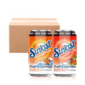 제로 소다 355ml 혼합 자몽 24캔 + 오렌지 24캔