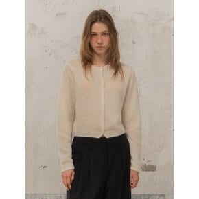 Mohair Round Cardigan_IVORY