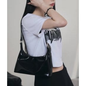 퓨즈 글로시 컴팩트 숄더백 [BLACK]