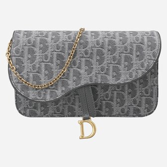 DIOR [시흥점] [디올]5F S5907CDDK 932 새들 미디움 체인 파우치백 그레이