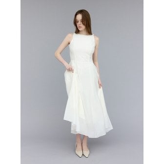 이보크에라 [2차 리오더]Twisted Long Flared Dress(Ivory)