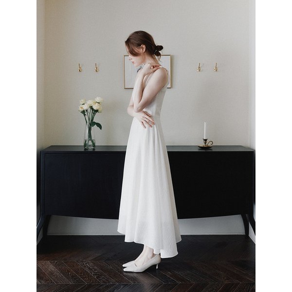 [2차 리오더]Twisted Long Flared Dress(Ivory)