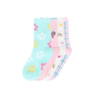 토박스 [부산점] 유니콘 여아 양말 세트(4pack) TBKCFNTASC31
