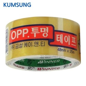 생활모음 OPP 투명 테이프 25M (폭 48mm) (1롤) (WCFBEBC)