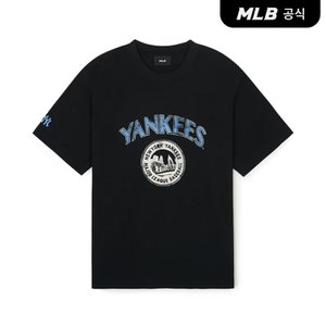 MLB [코리아공식] 빈티지 시티라이프 그래픽 반팔 티셔츠 NY (Black)