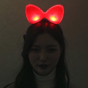 LED 리본 머리띠 (레드)