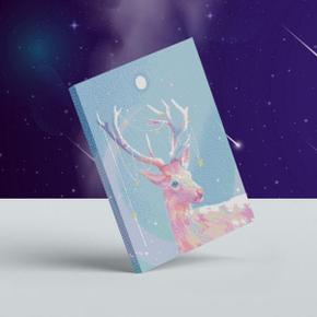 아트박스/아디코 DIY LED 보석십자수 - 핑크사슴 LB59 (40x50)