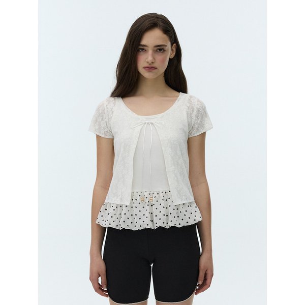[리퍼브] BOHEMIAN STRING LACE CARDIGAN - WHITE