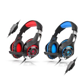 K35GH PC용 LED 고감도 게이밍 헤드셋 블루
