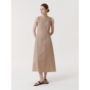 RAYE SLEEVELESS DRESS (BEIGE)