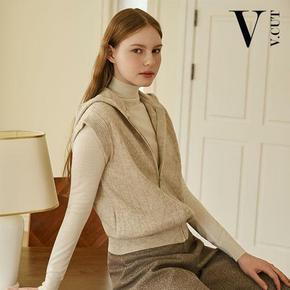 케이블 니트 집업 베스트 2종