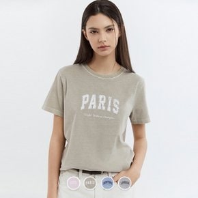 396505 여 가먼트다잉 레귤러핏 그래픽 반팔티 (DYNG,CITY)
