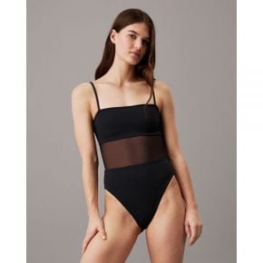 5017291 Calvin Klein Sheer Panel Swimsuit - Black 103751890