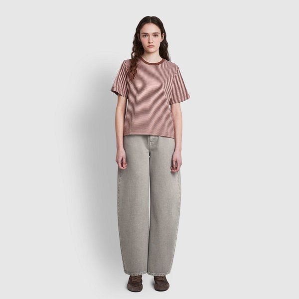 여 커브드 데님 팬츠 J126201083081