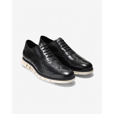 콜한 [ZERØGRAND Wingtip] 블랙 남성 옥스포드 [Width:W] CHSO2F033BK