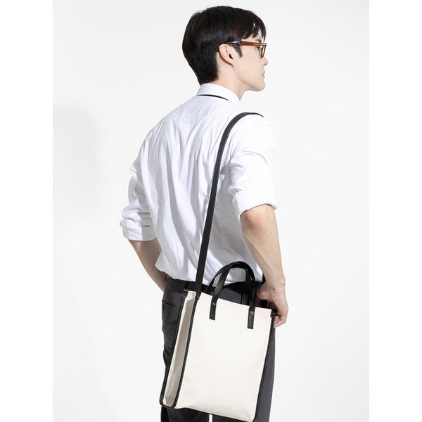 [리퍼브] Uni shopper NS Canvas combo [black ivory]