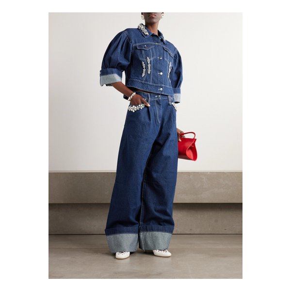 터보 장식 데님 재킷 인디고 블루 1647597358411389